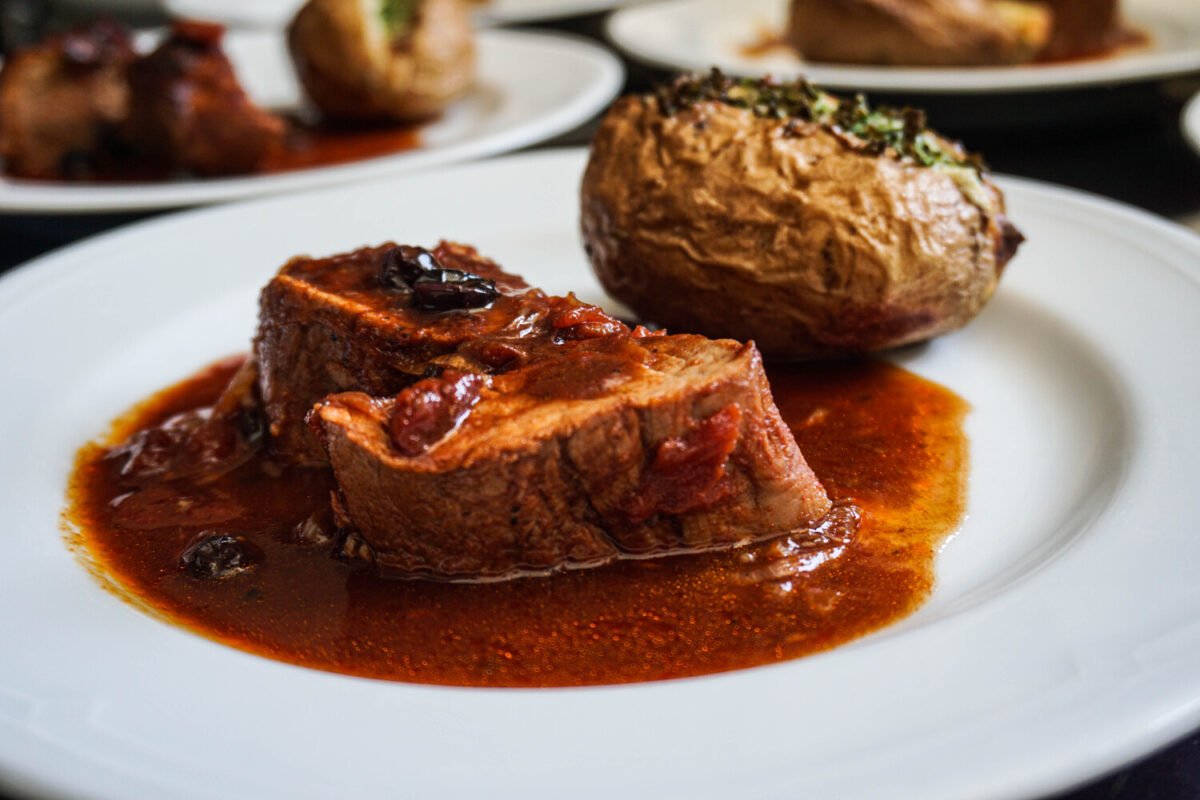 Solomillo con salsa BBQ de Arándanos (2 porciones)